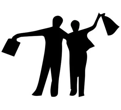Shopping icon on white background Stock Illustration