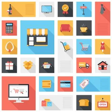 Shopping icons Stock Illustration