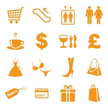 Shopping icons Stock Illustration