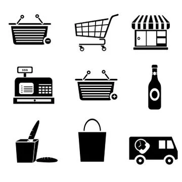 Shopping icons Stock Illustration