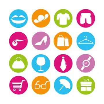 Shopping icons Stock Illustration