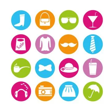 Shopping icons Stock Illustration