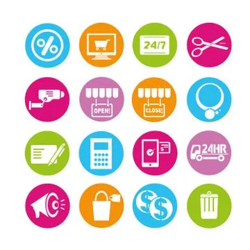 Shopping icons Stock Illustration