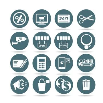 Shopping icons Stock Illustration