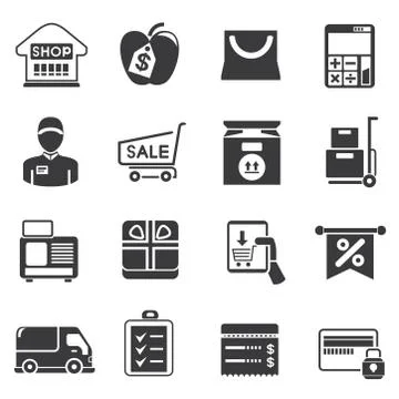 Shopping icons Stock Illustration