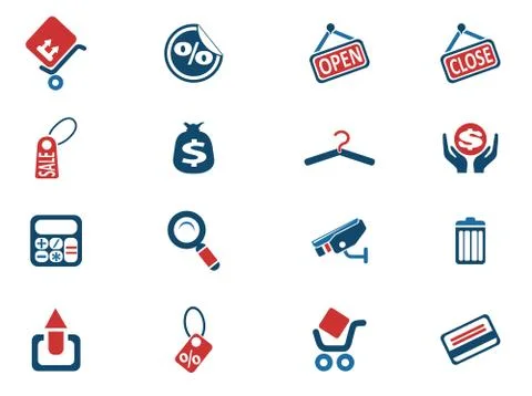Shopping icons Stock Illustration