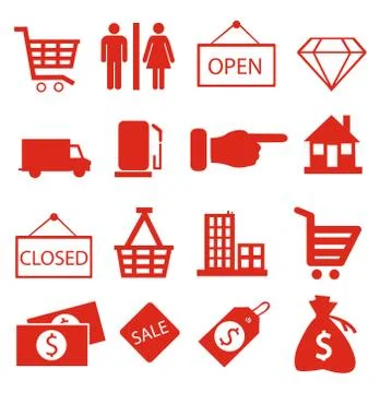 Shopping icons vector Stock Illustration