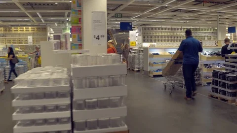 Shopping at Ikea USA Stock Footage 87798647