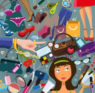 Shopping Stock Illustration