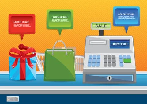 Shopping Infographic Illustrazione stock
