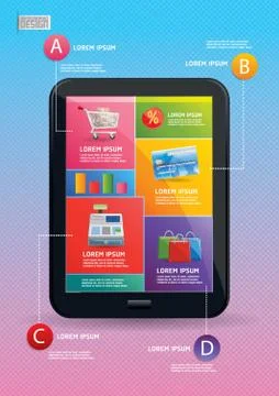 Shopping Infographic Stock-Illustration