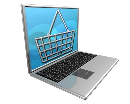 Shopping on the internet Stock Illustration