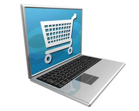 Shopping on the internet Stock Illustration