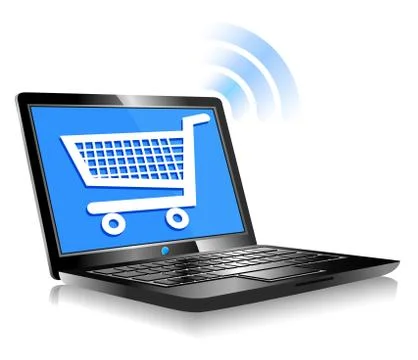 Shopping on the Internet Stock Illustration