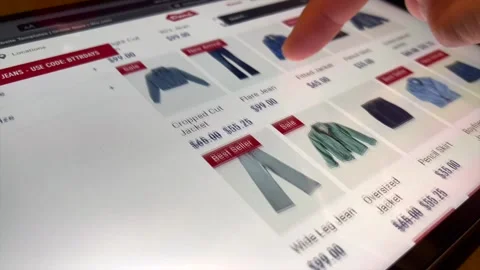 Shopping Internet With Tablet Device Stock Footage 162789938