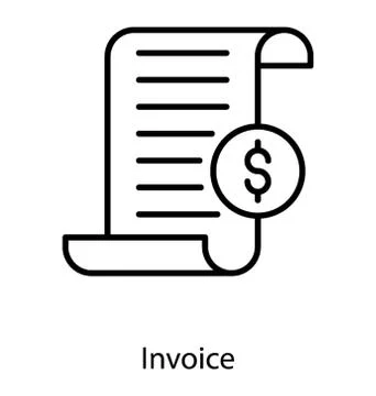 Shopping Invoice Vector Stock Illustration