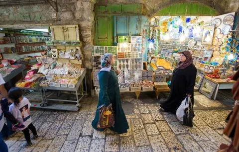 Shopping in Jerusalem Stock Photos