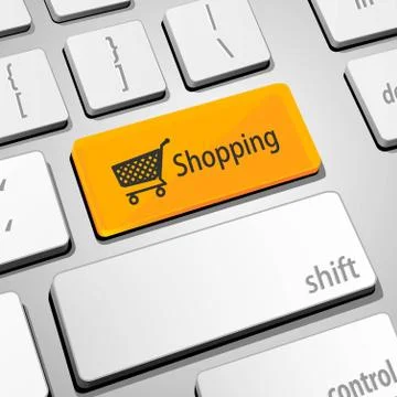 Shopping keyboard Stock Illustration