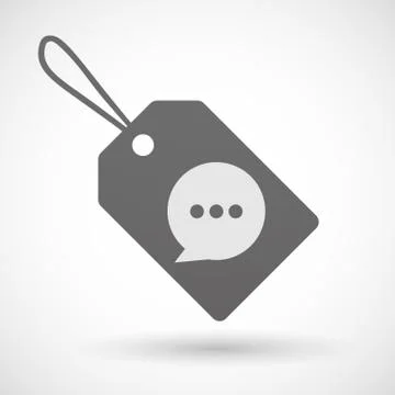 Shopping label icon with a comic balloon Stockillustratie