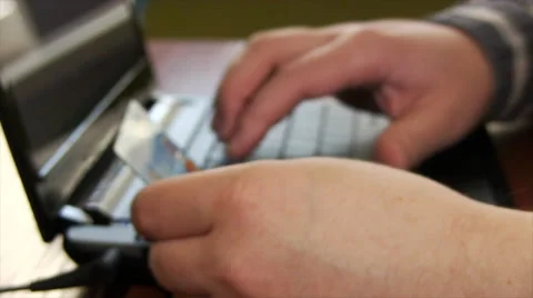 Shopping on the laptop Stock Footage 48440374