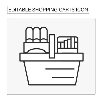 Shopping line icon Stock Illustration