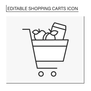Shopping line icon Stock Illustration
