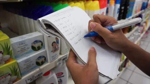 Shopping list Stock Footage 102097269