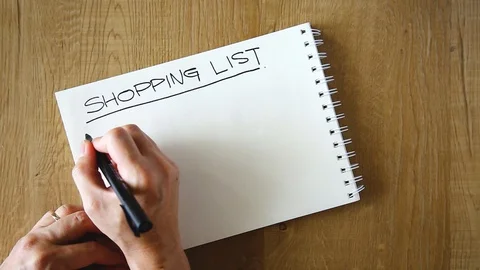 Shopping list Stock Footage 129171271