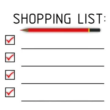 Shopping list Ilustração Stock