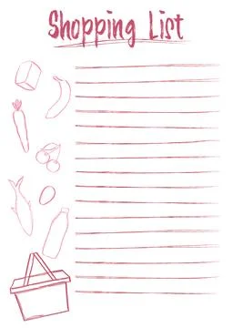 Shopping List Stock Illustration