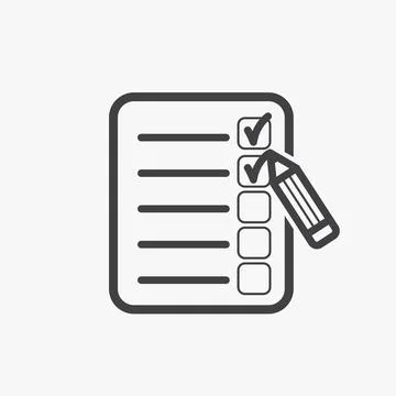 Shopping list outline vector simple icon Stock Illustration