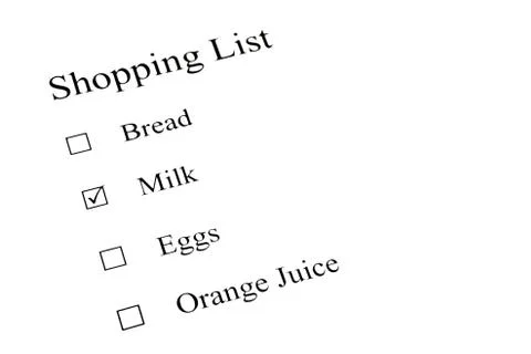 Shopping list Stock Photos