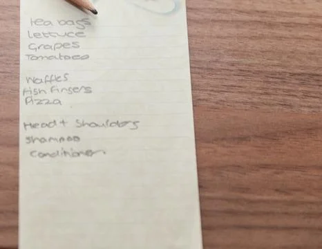 Shopping list Stock Photos