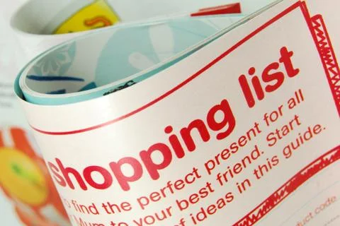 Shopping list Foto stock