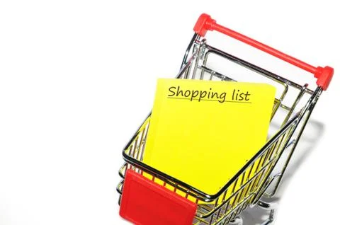 Shopping list Foto stock