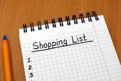 Shopping List Stock Photos