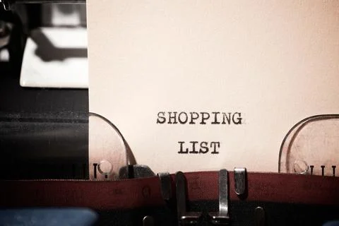 Shopping list text Stock Photos