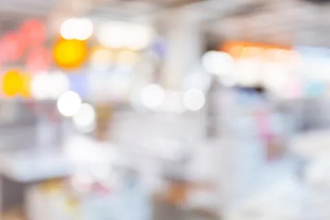 Shopping mall blurred for background Stock Photos