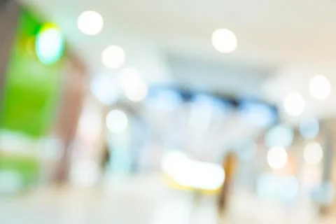 Shopping mall blurred for background Stock Photos