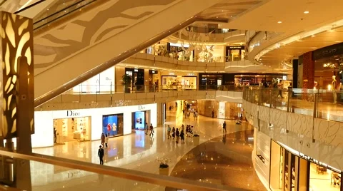 Shopping mall building interior view at shanghai city Video stock 51797360