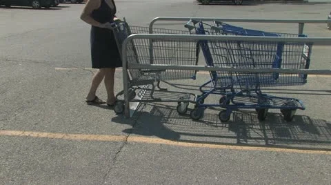 Shopping Mall Carts Stock Footage 11945909