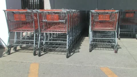 Shopping Mall Carts Stock Footage 11982069