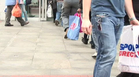 Shopping mall crowd Stock Footage 876574