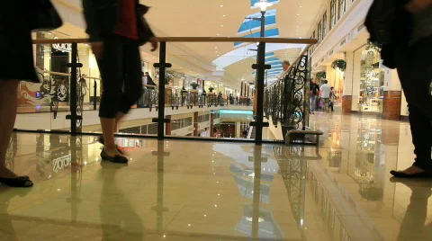 Shopping mall crowds timelapse Video stock 744248