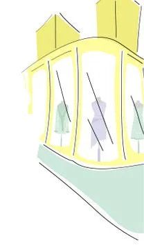 Shopping mall display Stock Illustration