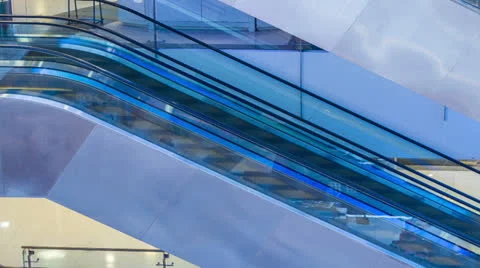 Shopping mall elevator time lapse Video stock 22481721