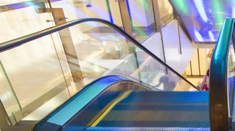 Shopping mall elevator time lapse Video stock 22482019