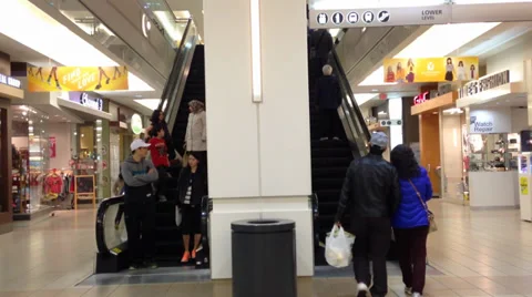 Shopping Mall Escalator Stock Footage 37279286