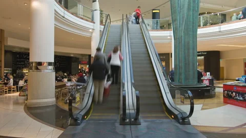 Shopping Mall Escalator Stock Footage 158067052