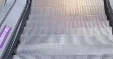 Shopping mall escalator perspective view Stock-Footage 283461405